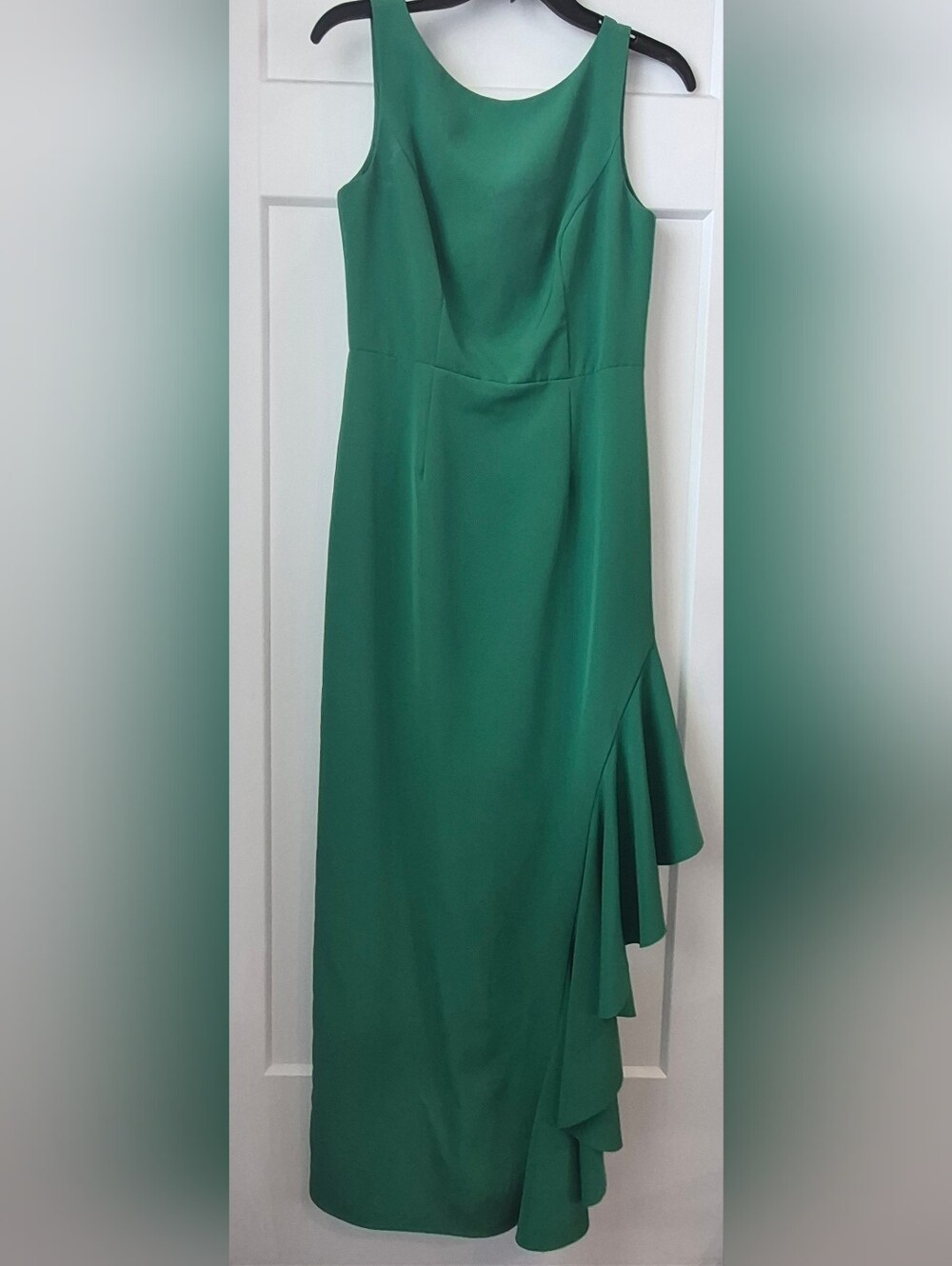 Vince Camuto Green Ruffled High-Low Dress